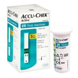 Accu-Chek® Active - Tiras Reactivas para Glucómetro con 25 (ACCUCHEK)